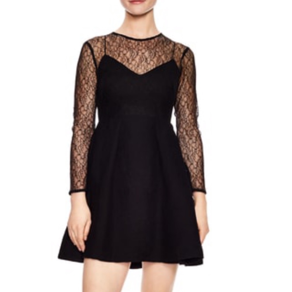 NEW NWT Sandro Jeanette Illusion Lace Alice Dress